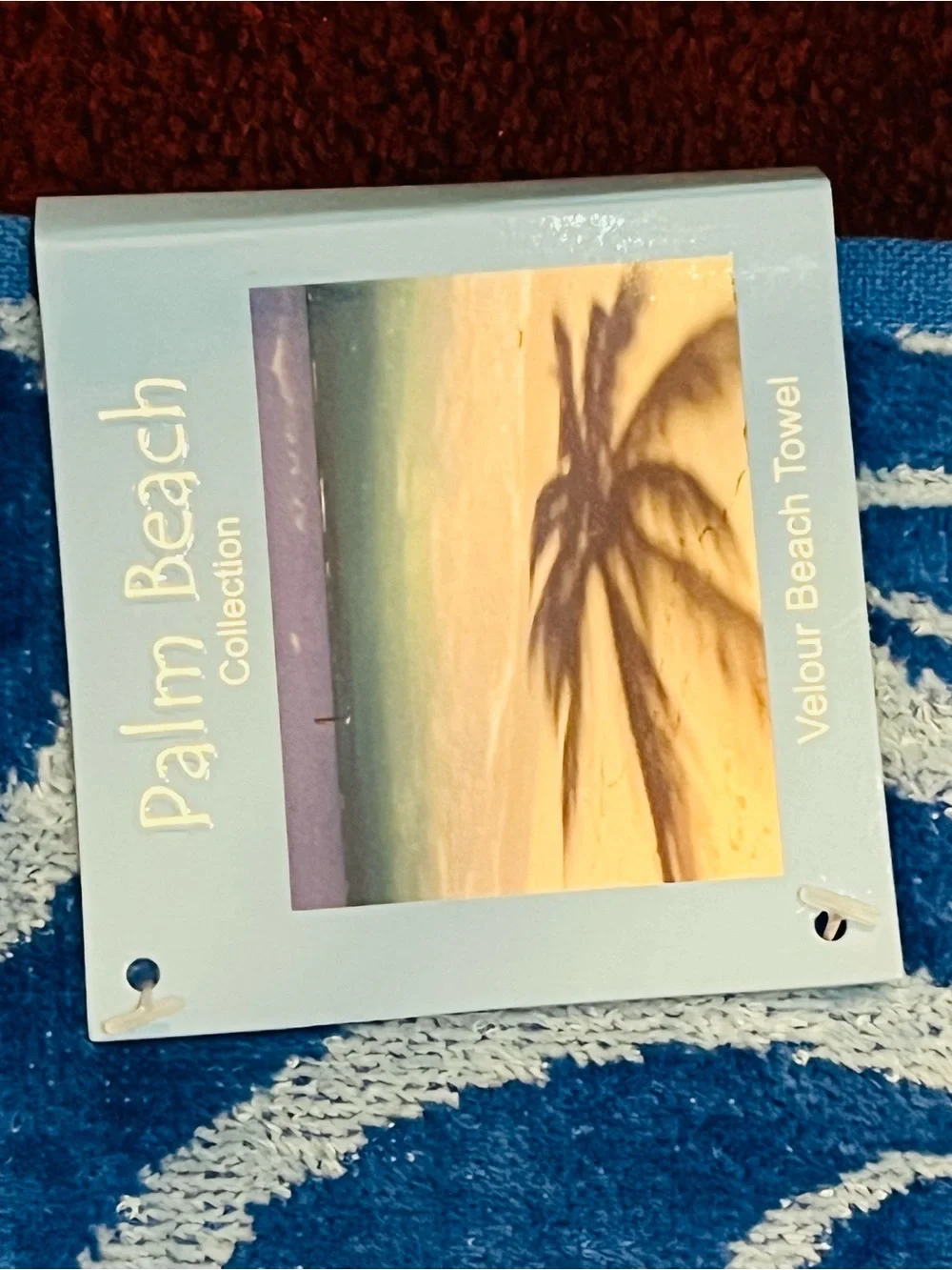 Blue Seashells Beach Towel